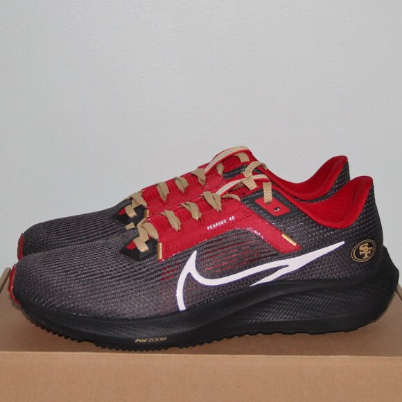 Nike Air Zoom Pegasus 40 San Francisco 49ers Running Shoes Mens 15 - Picture 2 of 6
